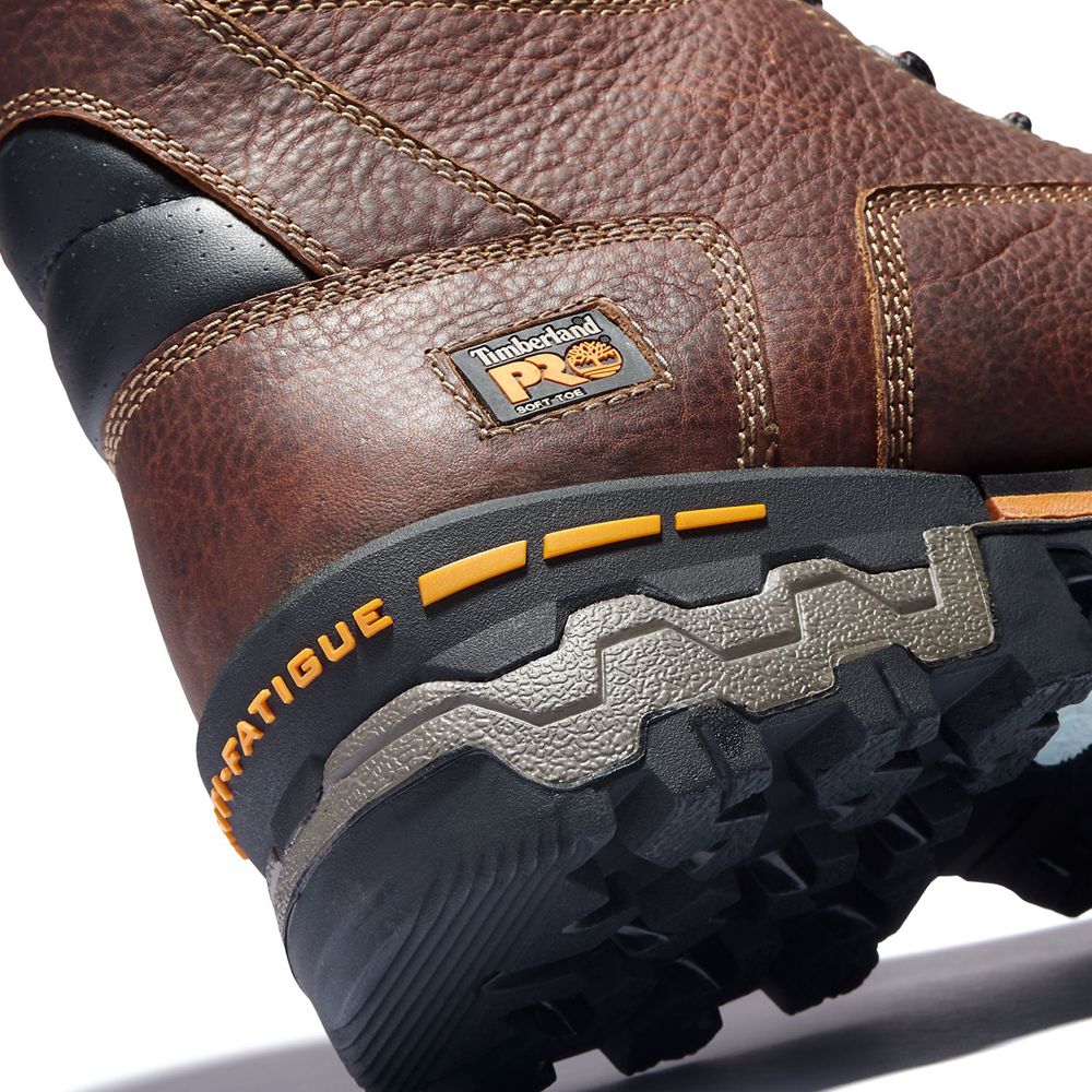 Botas de Trabajo Timberland Hombre Pro® Boondock 8\" Soft Toe Marrones/Negras - Chile MFE-397654